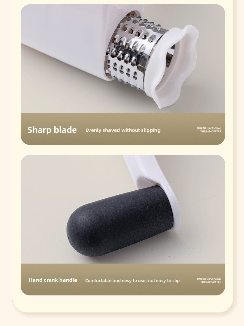 Multi-Blade Hand-Cranked Cheese Grater